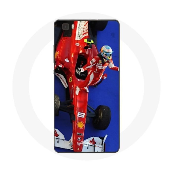 Coque för Huawei P8 Lite Formule 1 Fernando Alonso F1-förare Röd