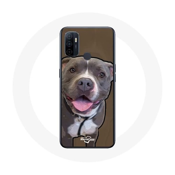 Coque Oppo A53 Hund Pitbull Vit Grå