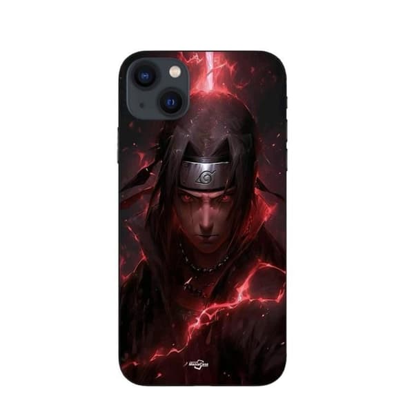 Coque Maniacase iPhone 14 Plus itachi uchiwa anime 3D fanart