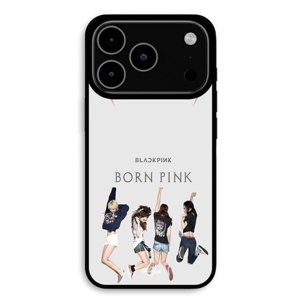 Coque til iPhone 17 Pro Max Blackpink born pink Kpop Maniacase Svart