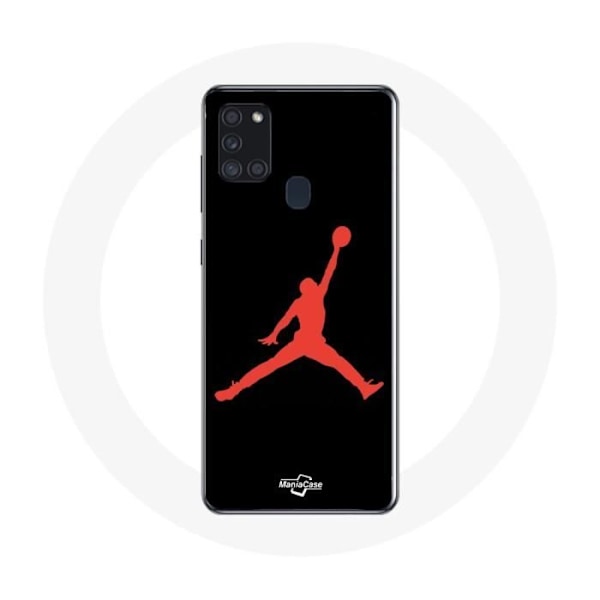 Coque Samsung Galaxy A21S Michael Jordan-logotyp i röd