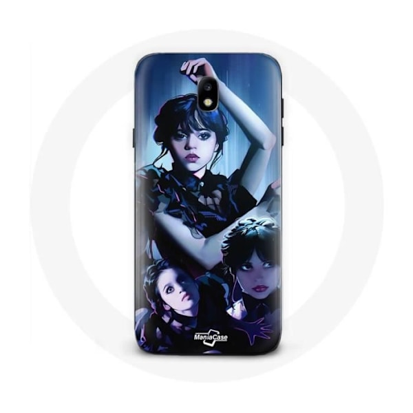 Coque - Maniacase - Samsung Galaxy J5 2017 - Svart - Onsdag Addams - Flexibel svart