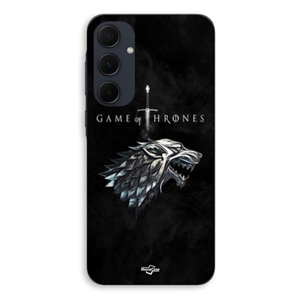 Coque - Maniacase - Samsung Galaxy A35 - Svart - Mjuk - Game Of Thrones House Stark