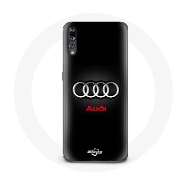 Coque för Huawei P20 Pro Audi-logotyp Metall svart bakgrund