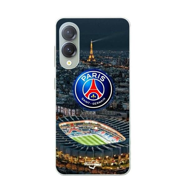 Coque För Samsung Galaxy S25 Edge psg logotyp nattstad torn eiffel Maniacase Svart