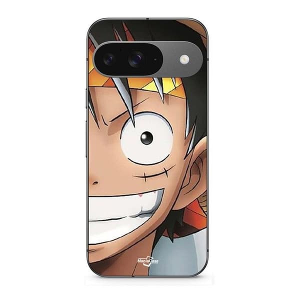 Cover til Google Pixel 9 Monkey D. Luffy One Piece Manga anime svart