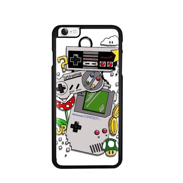 Telefonfodral - Maniacase - Iphone 7 - Flexibel - Silikon - Vintage Nintendo Svart
