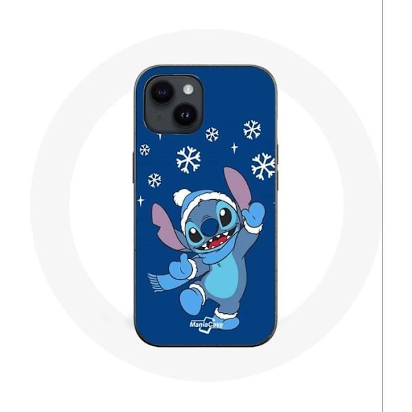 Skydd för Iphone 14 - Maniacase - Snö Stitch Jul - Mjuk - Blå - Unisex Blå