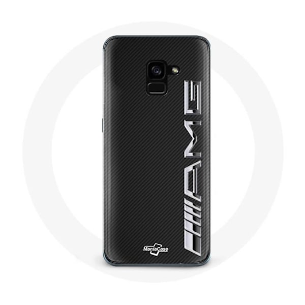 Coque för Samsung Galaxy A8 Plus Amg Logo Kolfibertextur