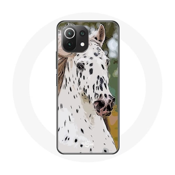 Coque - Appaloosa - Xiaomi Mi 11 Lite - Mjuk - Skydd - Vit häst