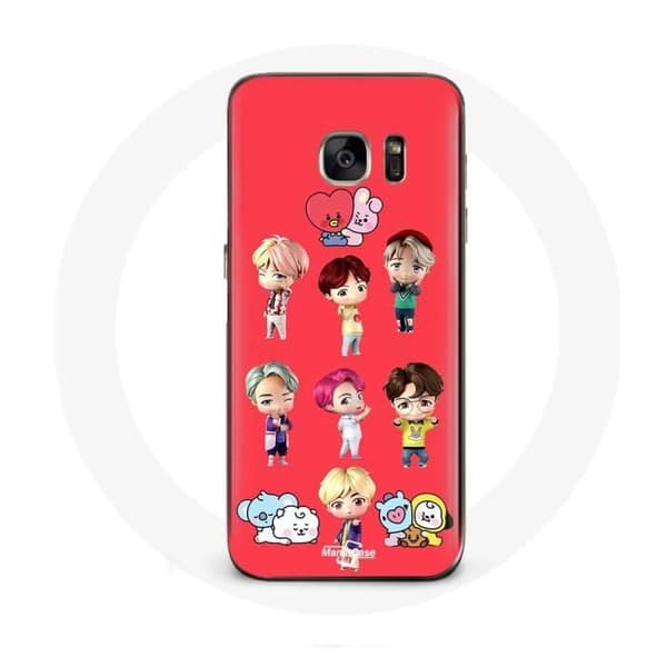 Cover til Samsung Galaxy S6 BTS TinyTAN Animation BT21 Plakat