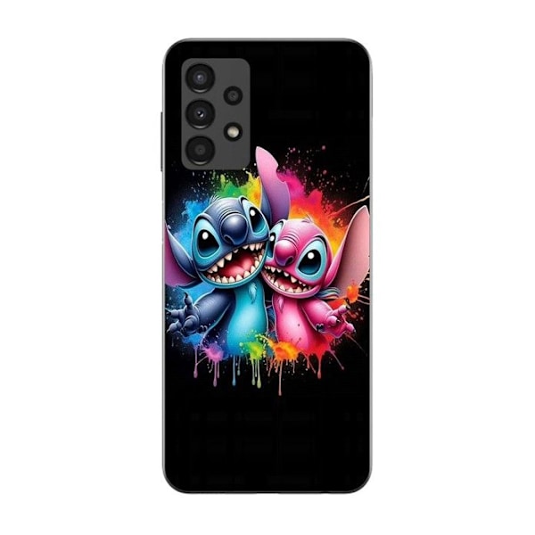 Coque Maniacase för Samsung Galaxy A13 4G Stitch Angel färggårdsmålning Svart