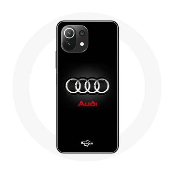 Coque för Xiaomi Mi 11 Lite Audi-logotyp Metall svart bakgrund