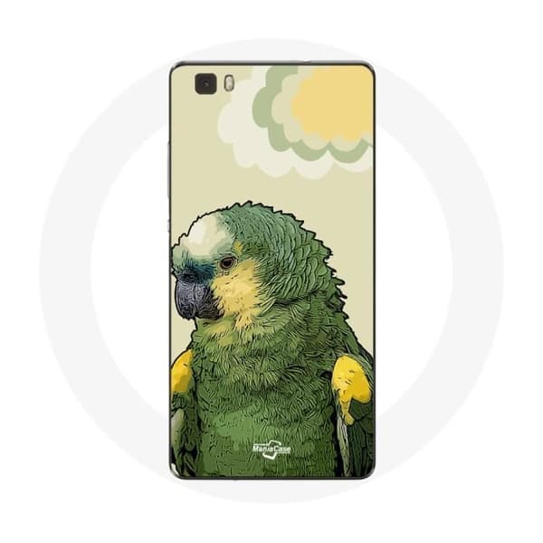 Coque för Huawei P8 Lite Amazone Papegojer Grön