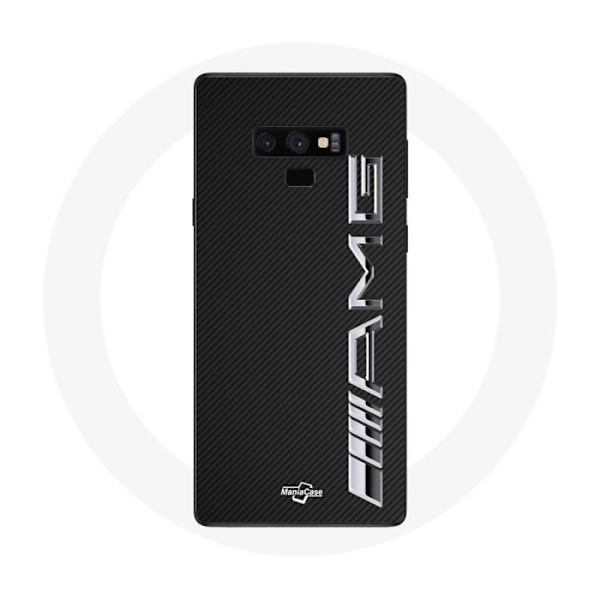 Coque pour Samsung Galaxy Note 9 Amg Logo Carbone Texture