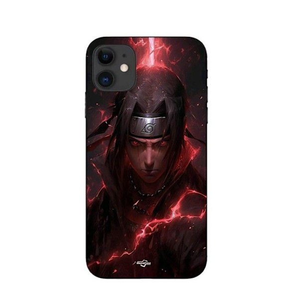 Coque Maniacase för Iphone 11 Itachi Uchiha anime 3D fanart svart