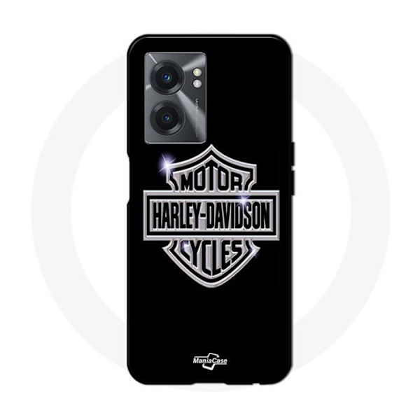Coque - MANIACASE - Realme V23 - Harley Davidson - Blød - Grå og Sort Mörkgrå
