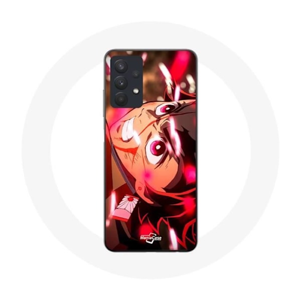Coque för Samsung Galaxy A32 5G Tanjiro och Nezuko Demon Slayer Kimetsu no Yaiba svärd - Maniacase