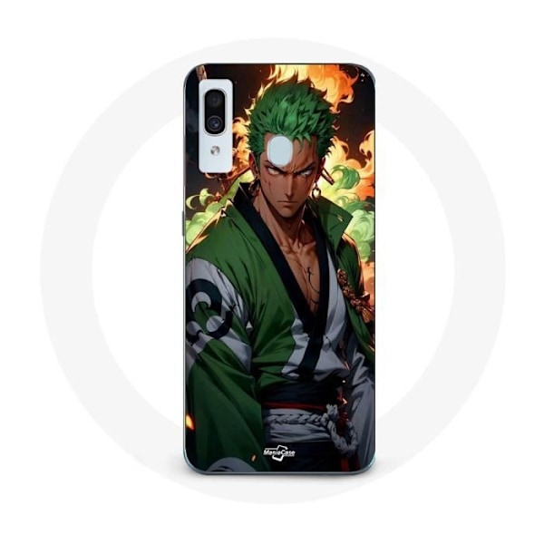 Coque Maniacase för Samsung Galaxy A40 One piece Zoro manga anime 3D konst