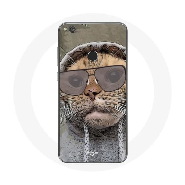 Cover til Huawei P8 Lite 2017 Kat med hætte sjovt billede Dyr