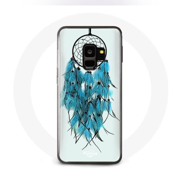 Coque - Samsung - Galaxy S9 Plus - Drømmefanger - Blød - Syntetisk Beskyttelse Blå vit