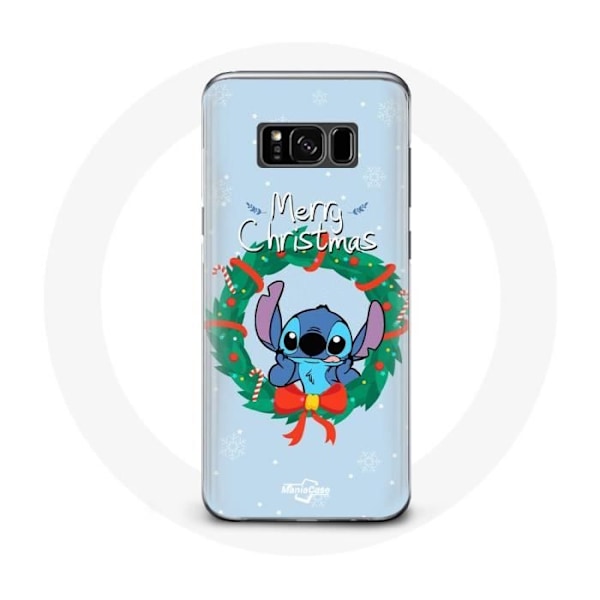Coque för Samsung Galaxy S8 Plus Stitch snö glad jul blå