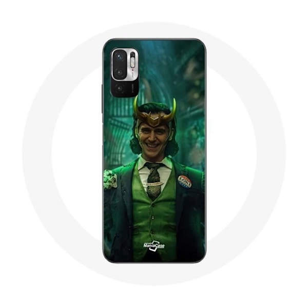 Coque maniacase för Xiaomi Poco M3 Pro Loki Thor Ragnarok med headset, karaktär, serie, säsong 1 Svart