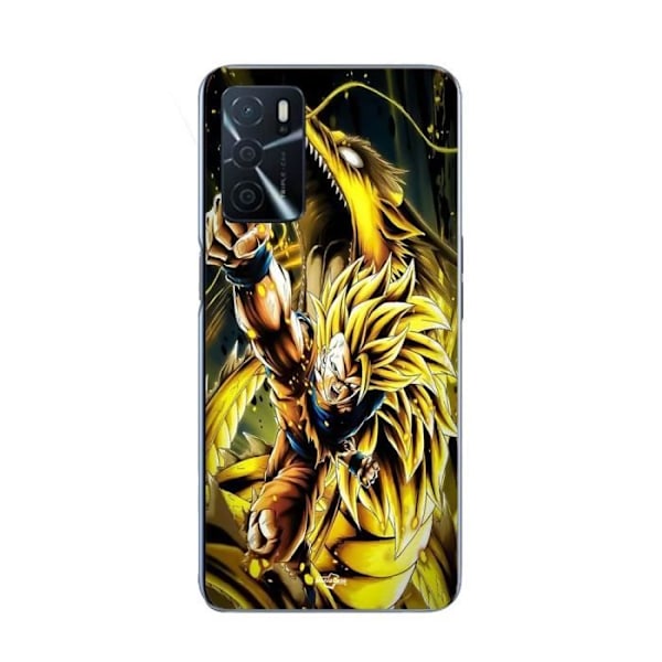 Coque Maniacase för Oppo A16 Son Goku Super Saiyan SSJ3 Drakattacke