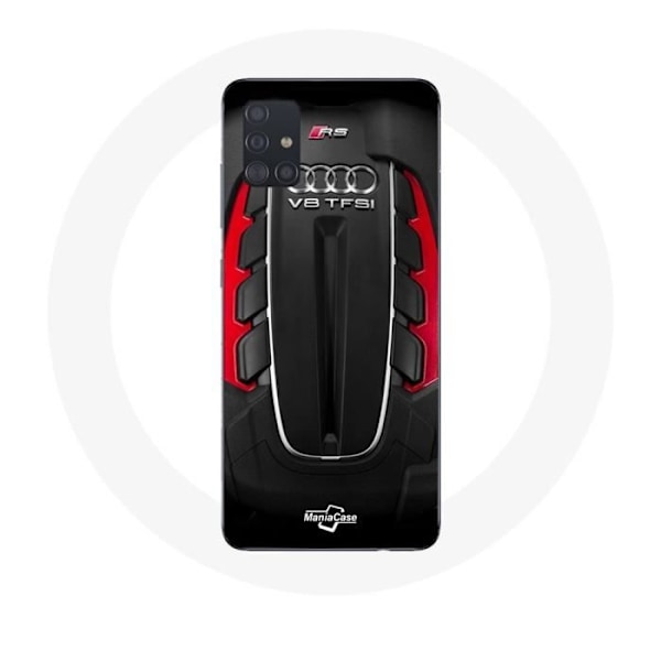 Coque - Maniacase - Samsung Galaxy A51 - Audi RS-logotyp - Röd - Hård Röd