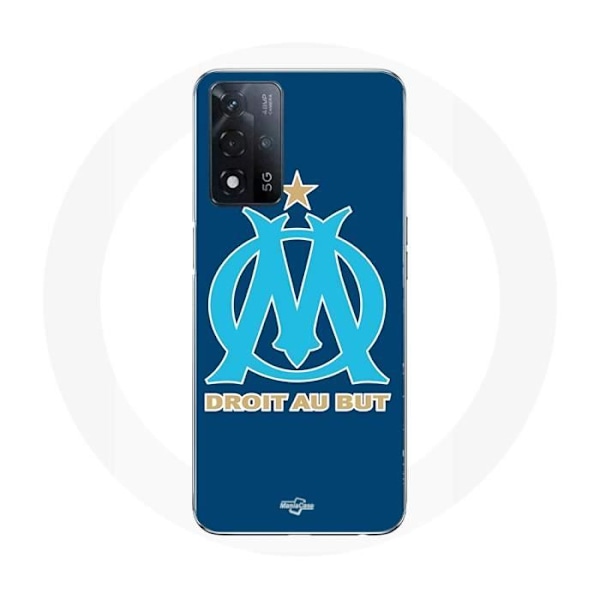 Coque Maniacase för Oppo A93s 5G logotyp om Olympique de Marseille blått bakgrund