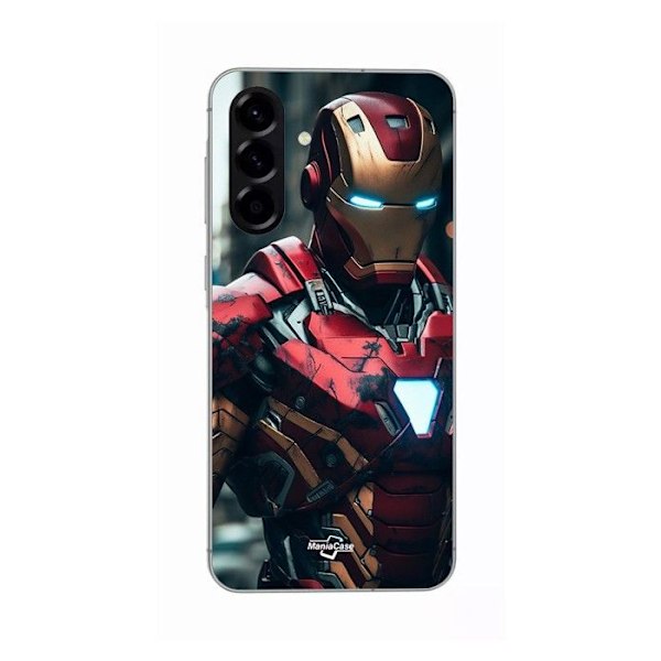 Coque - Maniacase - Samsung Galaxy A56 - Silikon - Mjuk - Iron Man strid Svart