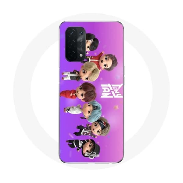 Coque - Maniacase - Oppo A74 5G - BTS TinyTAN Animation - Blød - Sort