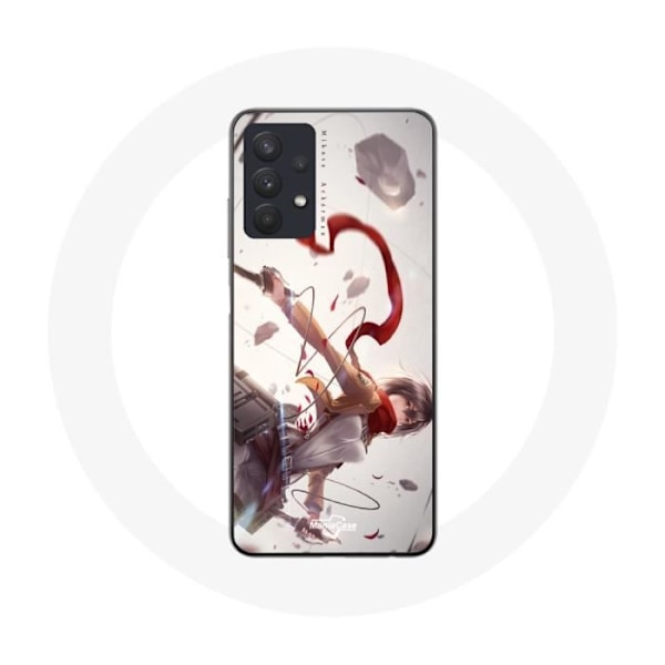 Coque - Maniacase - Samsung Galaxy A32 5G - Mikasa Ackerman - Mjuk - Svart svart
