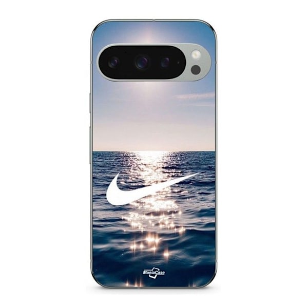 Coque - MANIACASE - Google Pixel 9 Pro - Mjuk - Silikon - Vit Nike Logotyp Sol Hav Svart