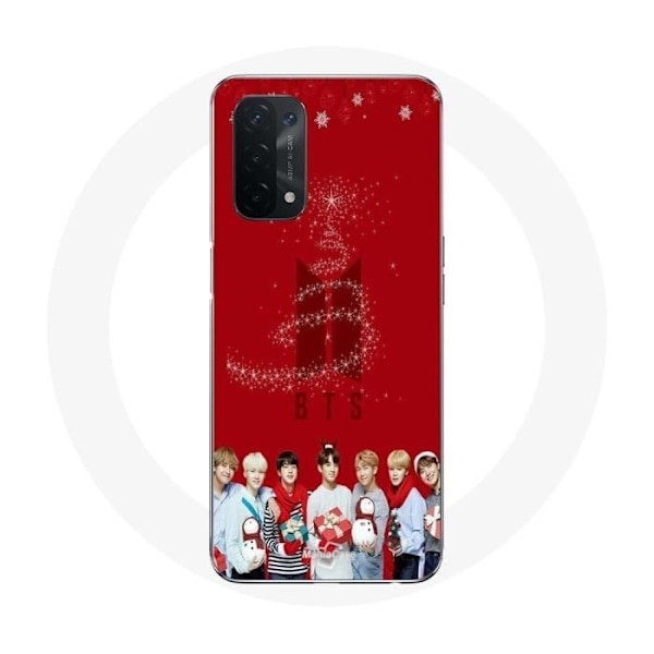 Coque för Oppo A74 5G BTS Bangtan Killar Röd Bakgrund Julklapp 2024