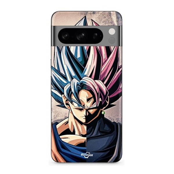 Coque - MANIACASE - Google Pixel 8a Pro - Silikon - Svart - Dragon Ball Z Goku SSJ Svart