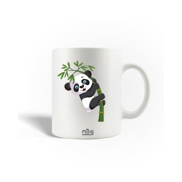 Mug i Keramik Liten Giant Panda Djur Färgglad Teckning