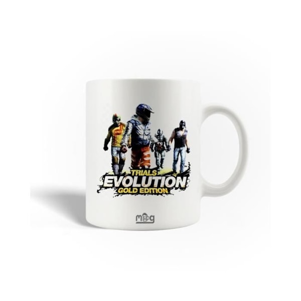 Mugg i Keramik - Trials Evolution - 30cl - Vit - Diskmaskinssäker - Rund