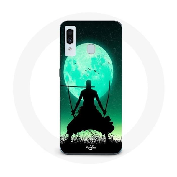 Coque Maniacase för Samsung Galaxy A30 roronoa zoro trippel svärd fullmåne