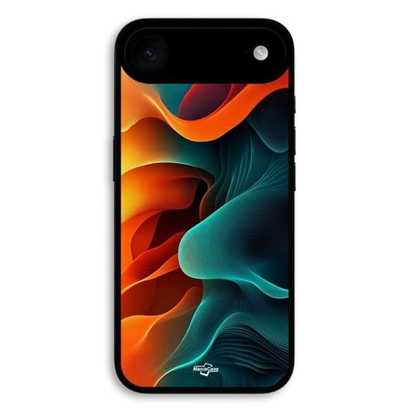 Cover til iPhone 17 Luft Abstrakt tekstur orange og blå Orange, Blå