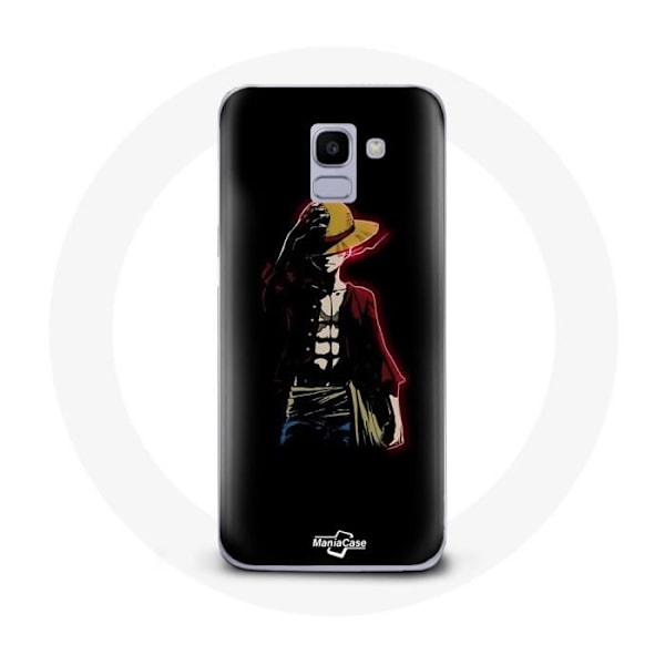 Coque - Maniacase - Samsung Galaxy A6 2018 - One Piece Manga Anime Luffy - Silikon - Svart svart