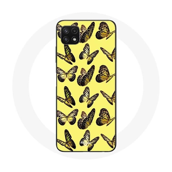 Coque för Samsung Galaxy A22 5G Fjärilar Gul Bakgrund