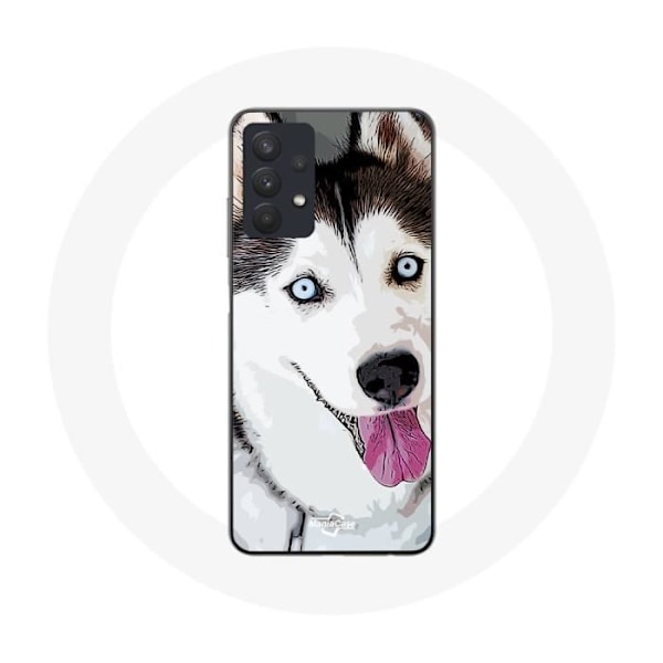 Coque för Samsung Galaxy A32 5G Husky Vit från Sibirien Blå Ögon
