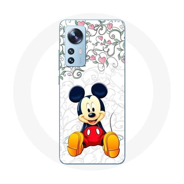 Cover til Xiaomi Mi 12 / 12X Mickey Mouse Blomster Hjerter
