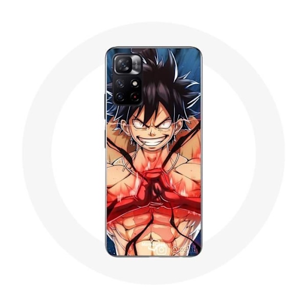 Coque - Maniacase - Xiaomi Redmi Note 11s 5G - Luffy Gear 5 - Silikonkåpa - Mjuk svart