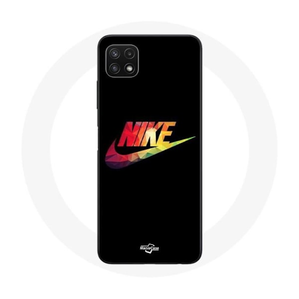 Coque för Samsung Galaxy A22 5G Nike-logotyp Färg svart bakgrund