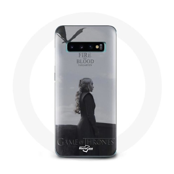 Coque för Samsung Galaxy S10 Plus Game of Thrones Säsong 8 Daenerys Targaryen eld och blod Tronen