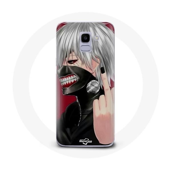 Coque för Samsung Galaxy A8 2018 Tokyo Ghoul Kaneki Ken Mask Anime Finger