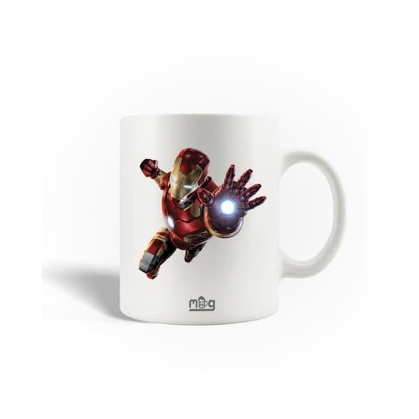 Mugg i Keramik - Iron Man - 2008 - 30cl - Diskmaskinssäker - Vit