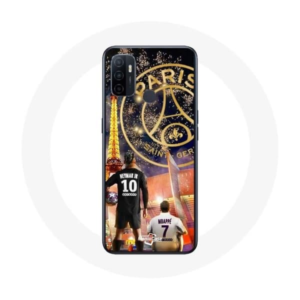 Skyddsko för Oppo A53 PSG Neymar och Mbappé God Jul